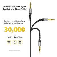 DuraGuard Stereo 6.35mm TRS Audio Cable 3 Meter