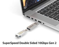 SuperSpeed Gen 2 Double Sided USB-C Female to USB 3.0 Male Mini Adapter image 4