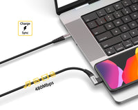 DuraGuard USB-C Right Angled Charge & Sync 100W 1.2 Meter Black Cable image 4