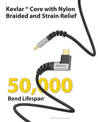 DuraGuard USB-C Right Angled Charge & Sync 100W 1.2 Meter Black Cable image 5