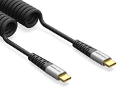 DuraGuard Coiled USB-C Charge & Sync 100W 1.5 Meter Black Cable image 1