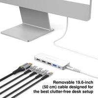 Pro Series USB-C 5-in-1 Multimedia Hub - White