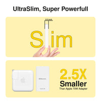 UltraSlim 70W GaN II Dual USB-C PD Wall Charger image 5