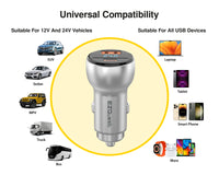 UltimatePower USB-C 66W Car Charger Dual Port with Display image 2