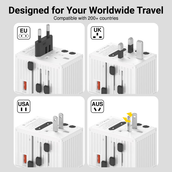 WorldTravel 35W GaN 5 Port with PD Wall Charger image 2 — alternate view