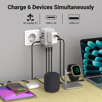 WorldTravel 65W GaN 5 Port with PD Wall Charger image 3