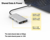 USB-C Multimedia Hub Adapter 8 Ports with Power Delivery 3.0 image 4