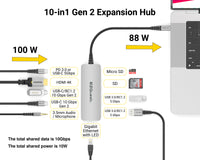 USB-C Multimedia 10-in-1 Gen 2 Hub image 4